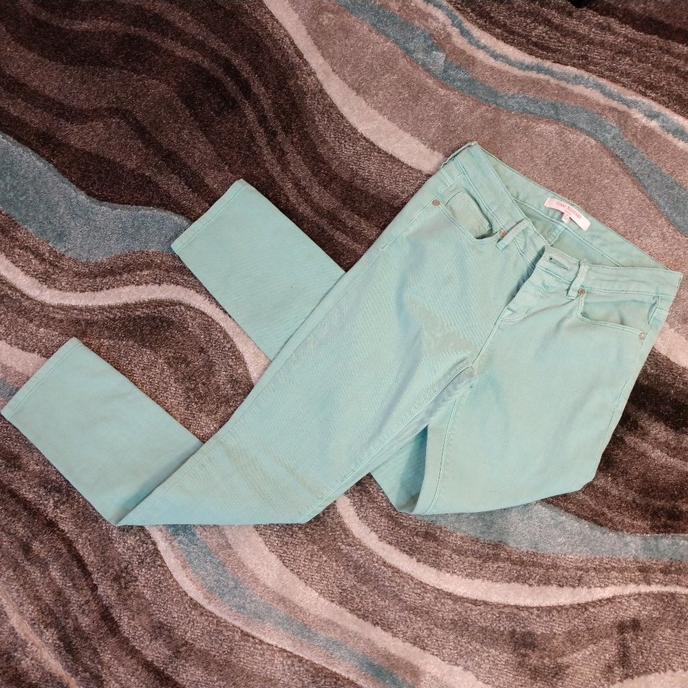 Isaac Mizrahi Mint Skinny Jeans